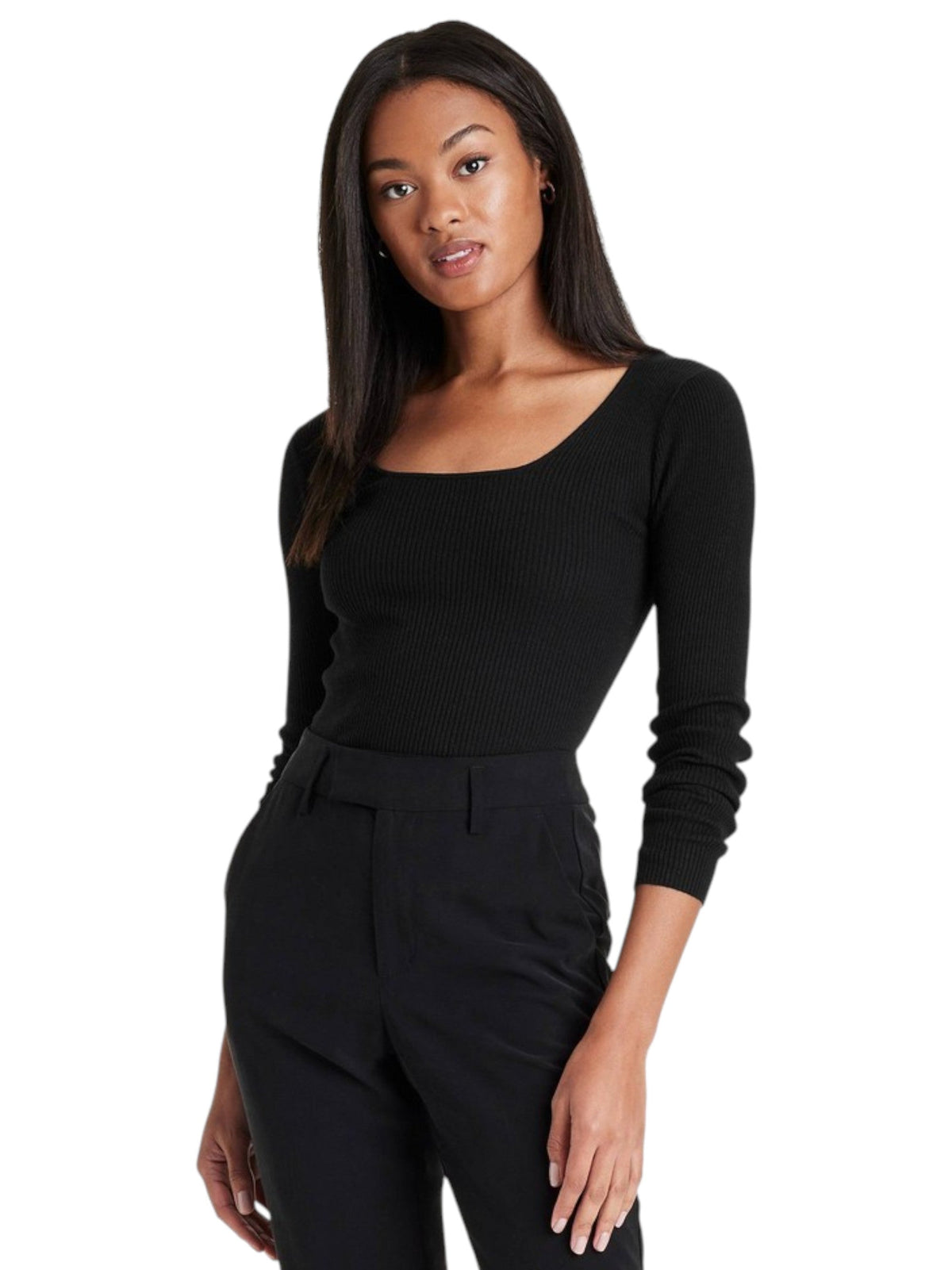 Image for Women's Ribbed Top,Black