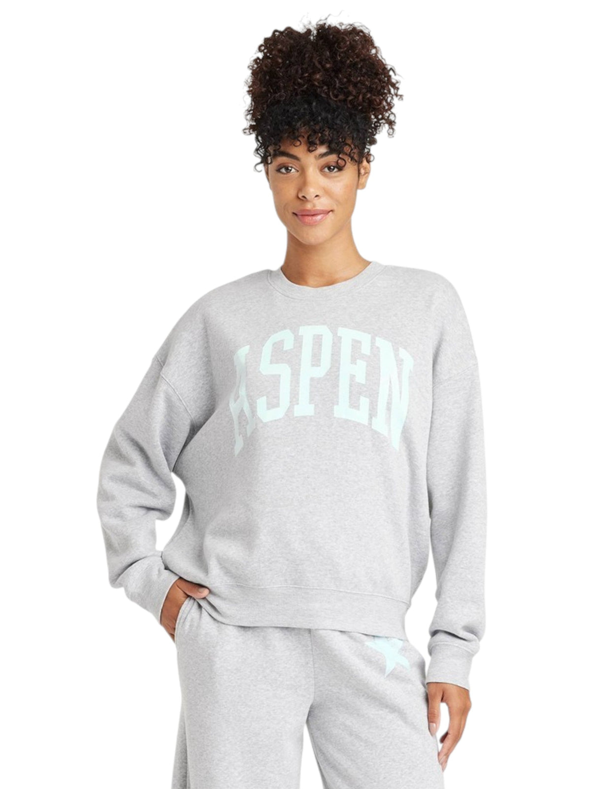 Image for Women's Printed Sweaters,Light Grey