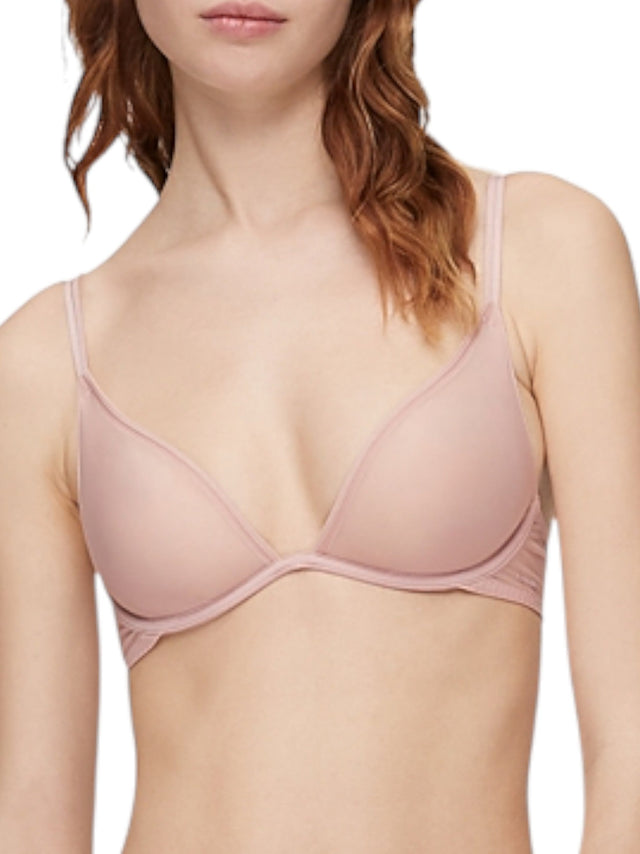 Image for Women's Sheer Plain Bra,Dust Pink