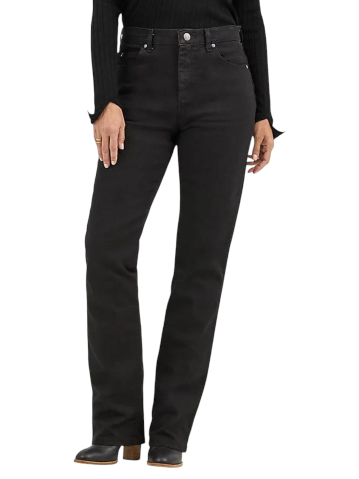 Image for Women's Plain Solid Jeans,Black