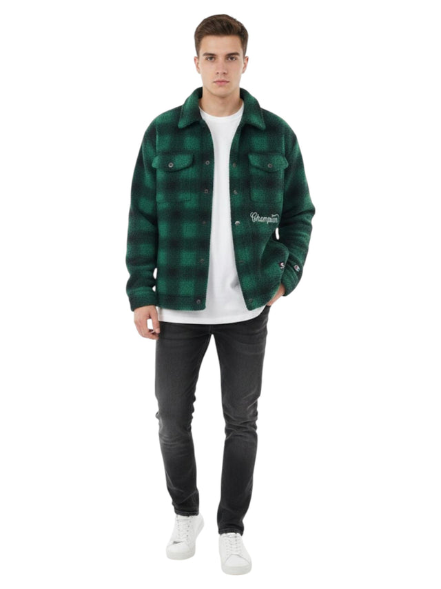 Image for Men's Faux Fur Jacket,Green