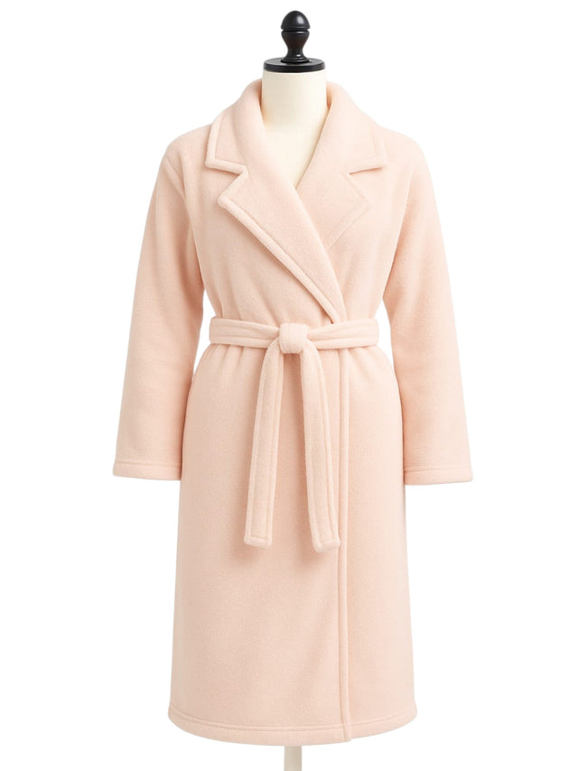 Image for Women's Plain Faux Fur Robe&Belt,Light Pink