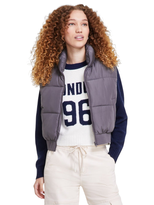 Image for Women's Quilted Vest,Grey