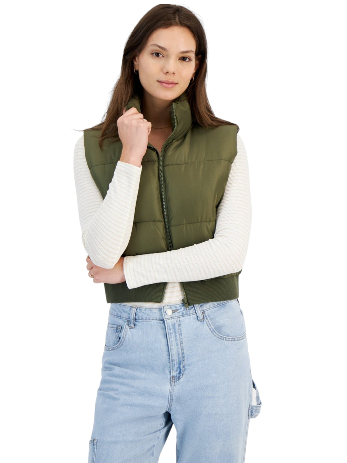 Image for Women's Quilted Vest,Olive
