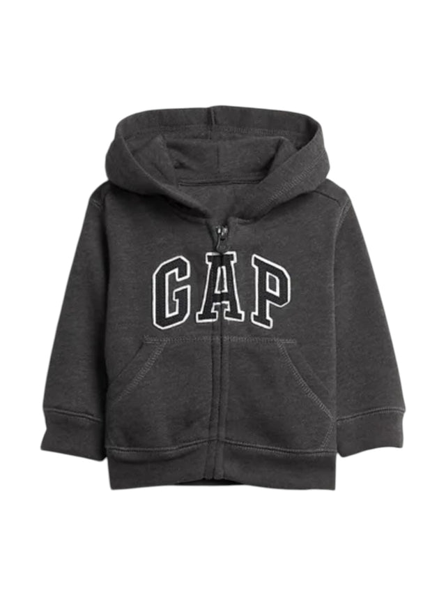 Image for Kids Boy's Logo Printed Hoodie,Grey