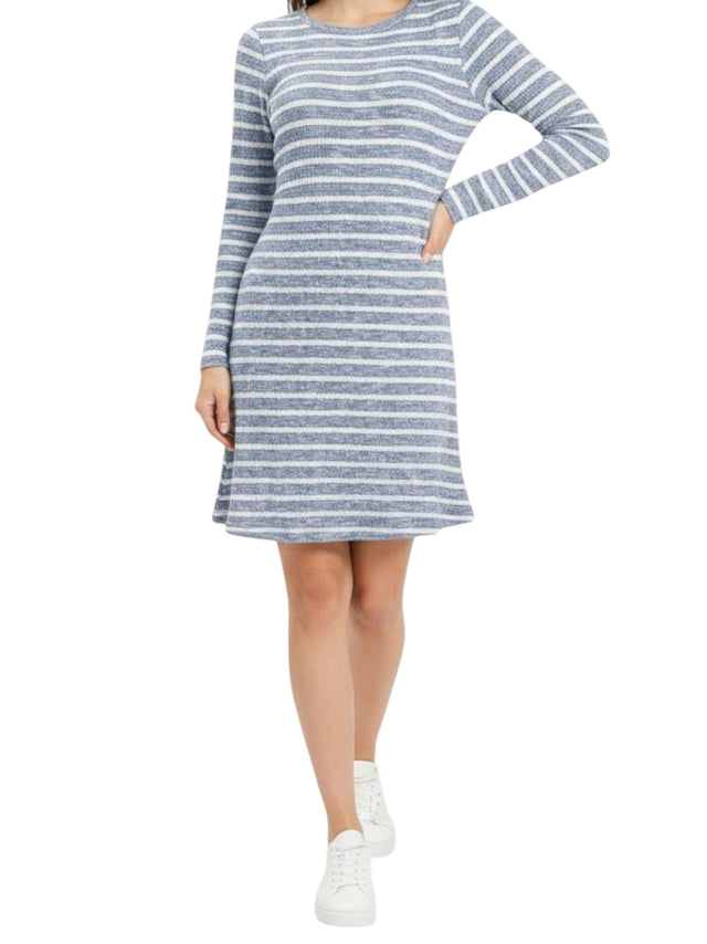 Image for Kids Girl's Striped Dress,Blue