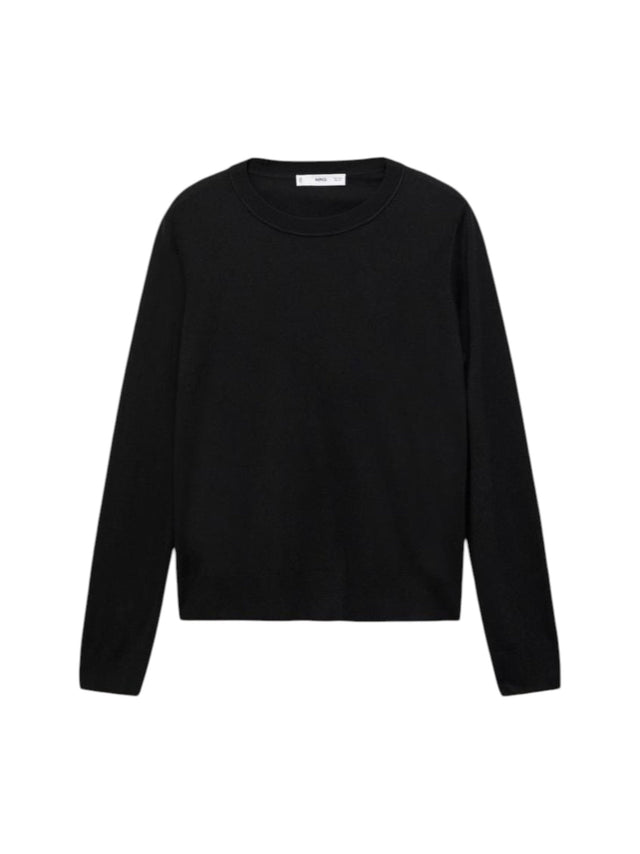 Image for Women's Plain Solid Sweaters,Black