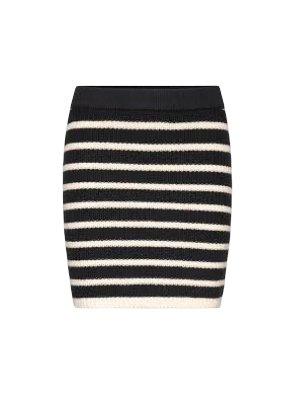 Image for Women's Striped Knitted Skirt,Black/White
