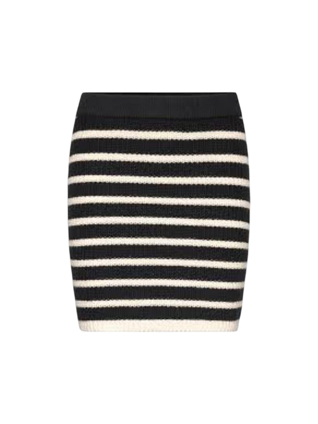 Image for Women's Striped Knitted Skirt,Black/White
