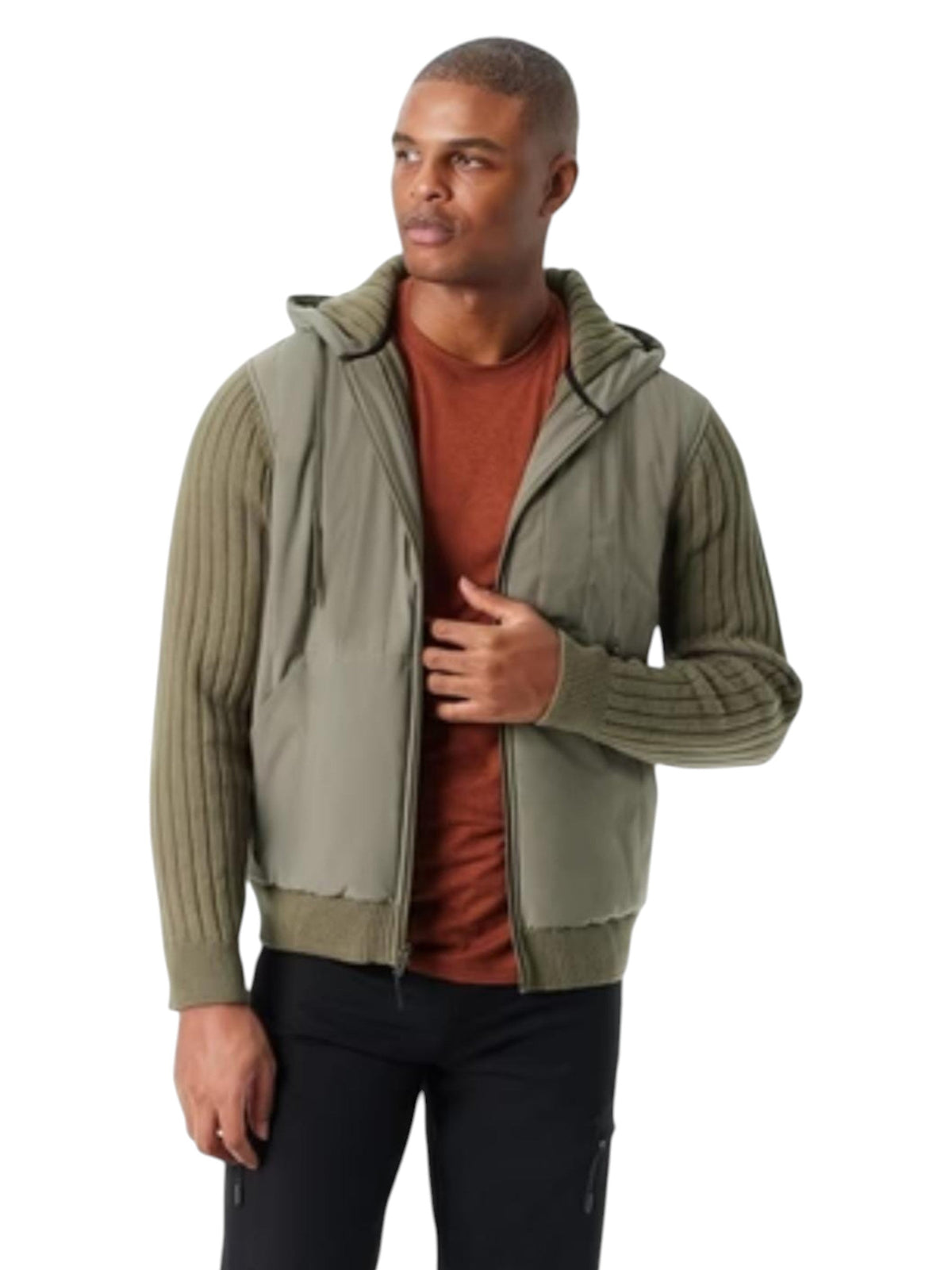 Image for Men's Quilted Jacket,Light Olive