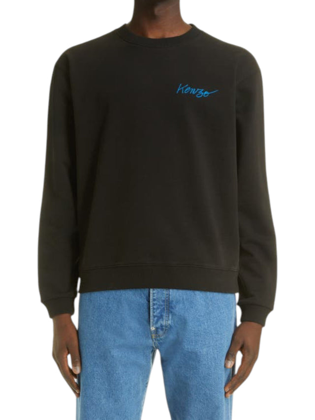 Image for Men's Graphic Printed Back Sweaters,Black