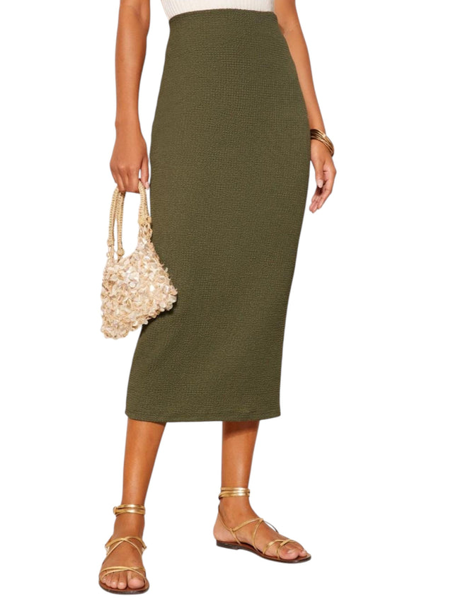 Image for Women's Knitted Skirt,Olive