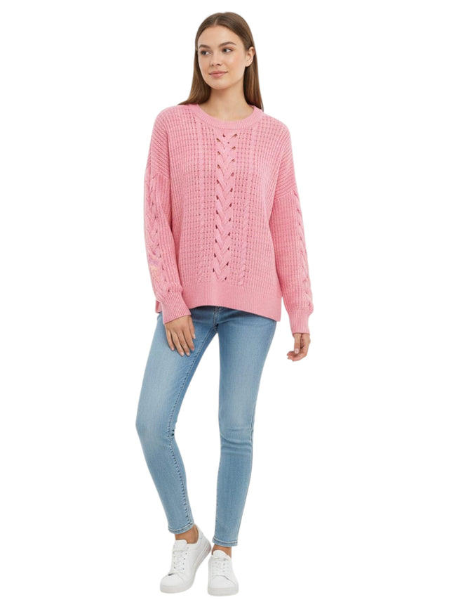 Image for Women's Knitted Sweaters,Pink
