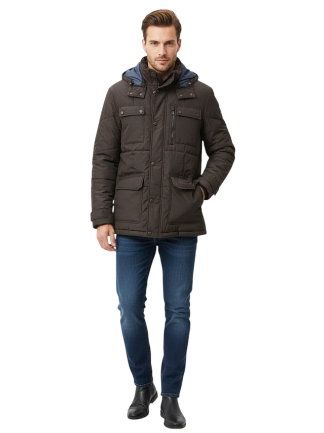 Image for Men's Quilted Jacket,Brown