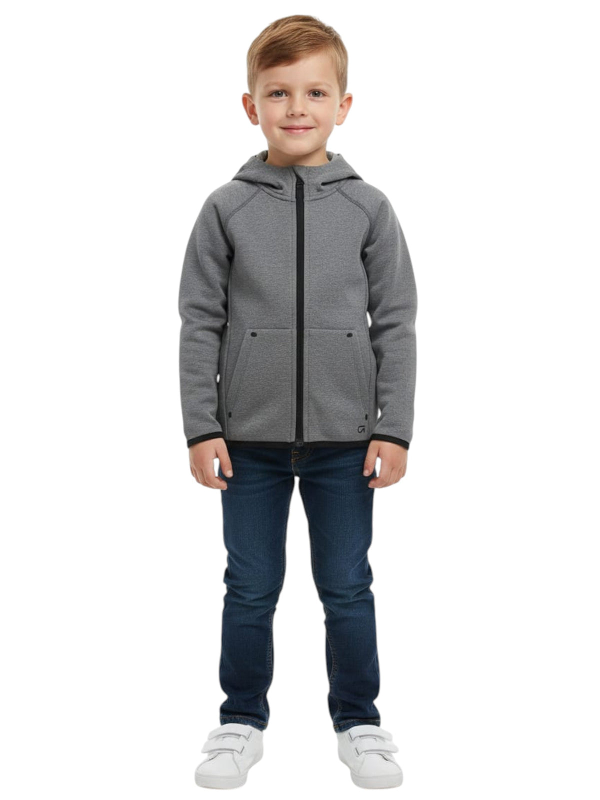 Image for Kids Boy's Plain Solid Jacket,Grey