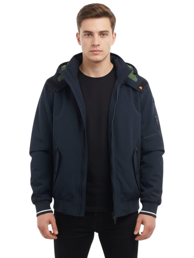 Image for Men's Plain Solid Jacket,Navy