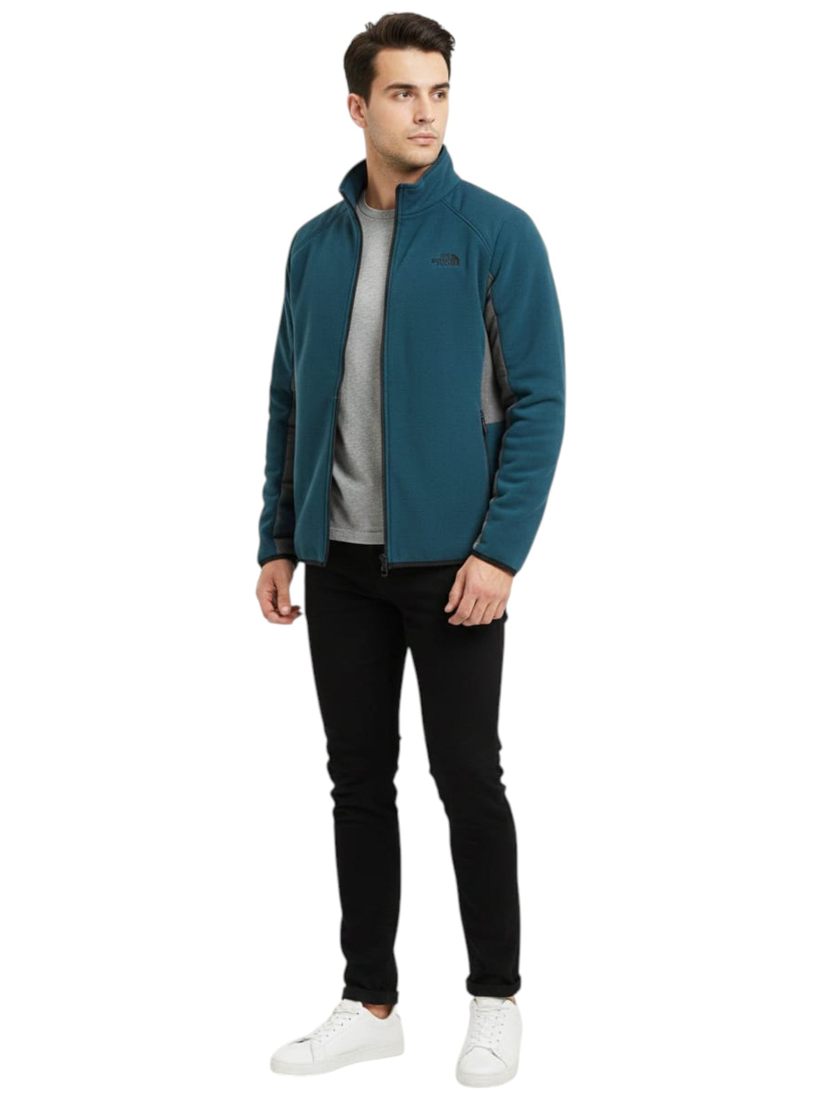 Image for Men's Colorblocked Sweaters,Blue/Grey