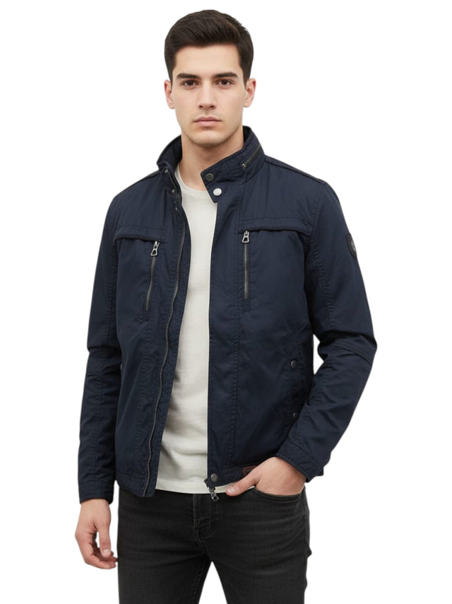 Image for Men's Plain Solid Jackeet,Navy