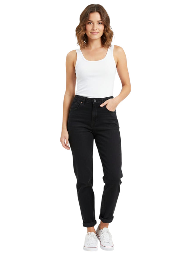 Image for Women's Plain Jeans,Black