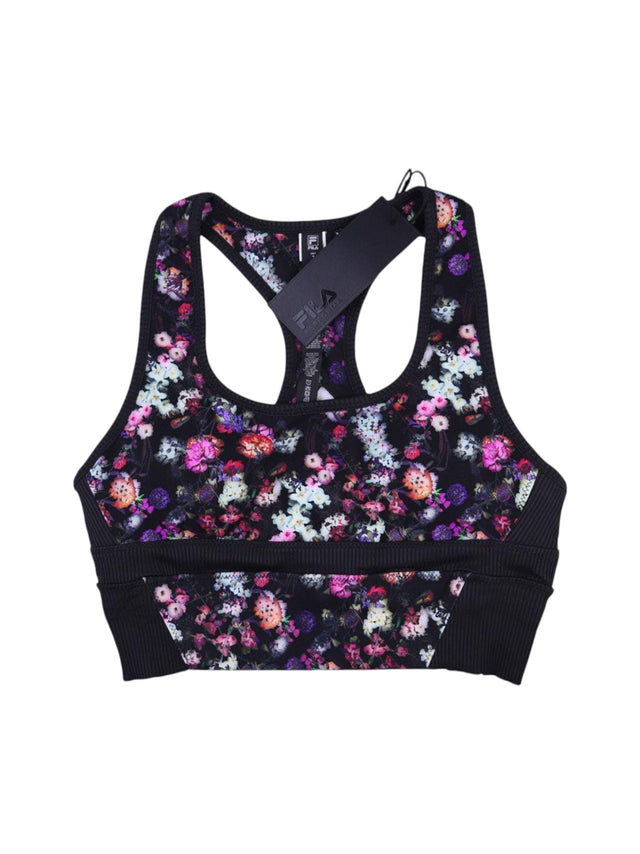 Image for Women's Floral Printed Sport Bra,Black
