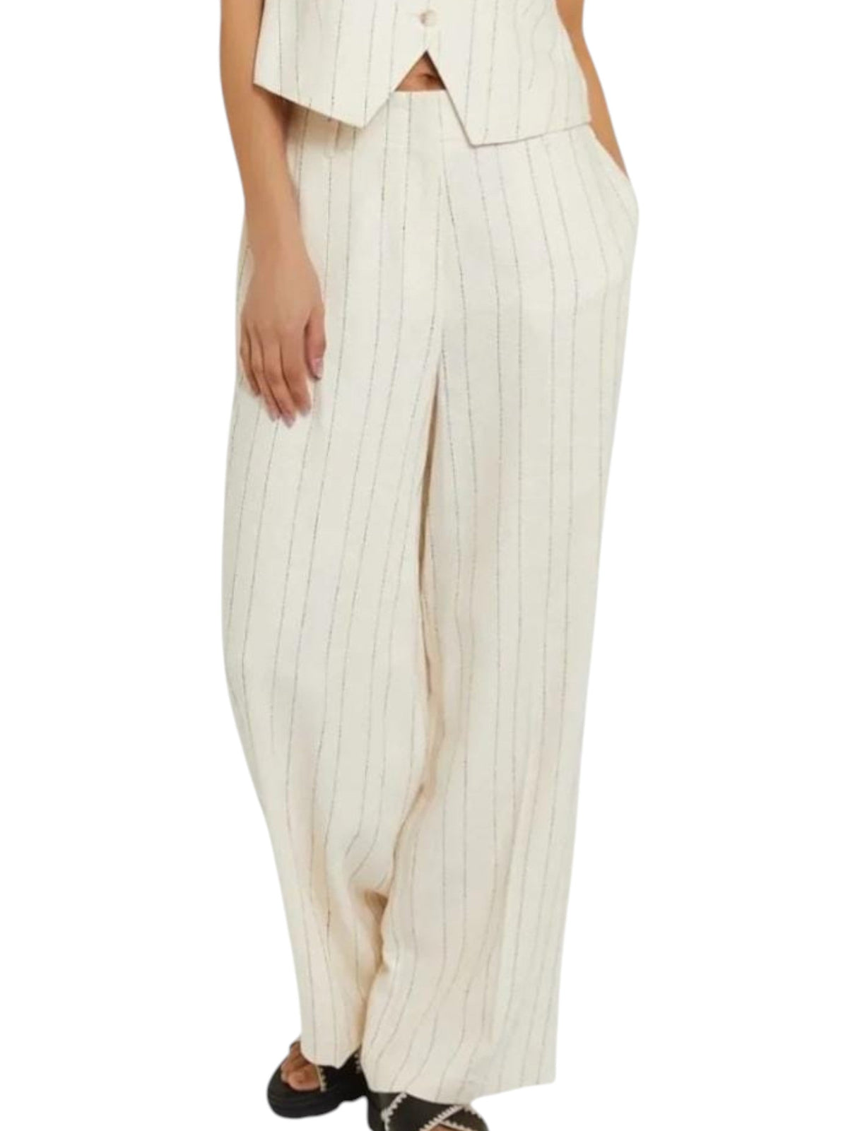 Image for Women's Striped Pant,Light Beige