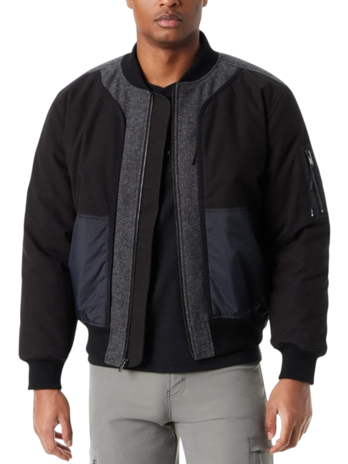 Image for Men's Quilted Jacket,Black