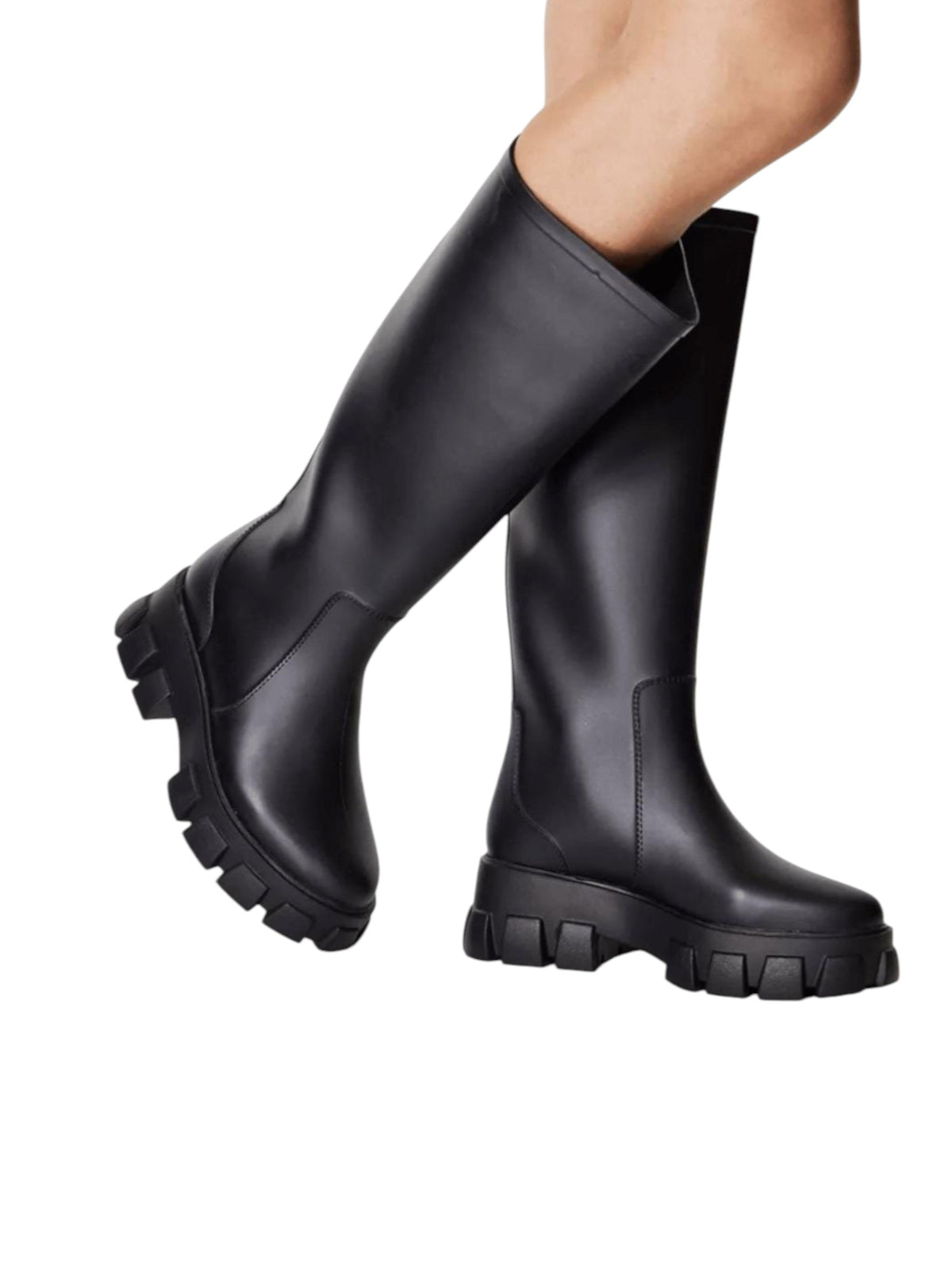 Image for Women's Plain Waterproof Knee High Boot,Black