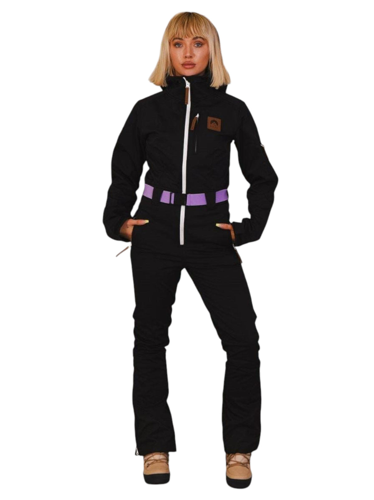 Image for Women's Plain Solid Jumpsuit,Black
