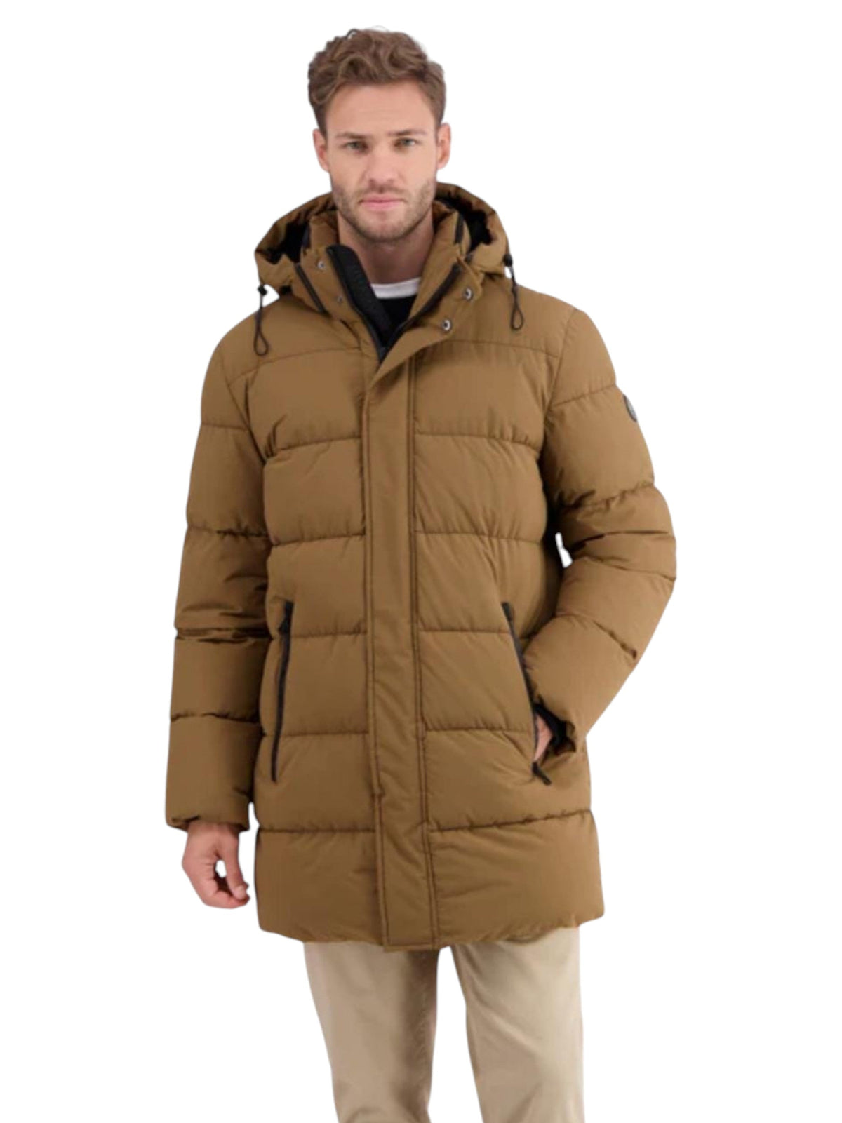 Image for Men's Quilted Jacket,Light Brown