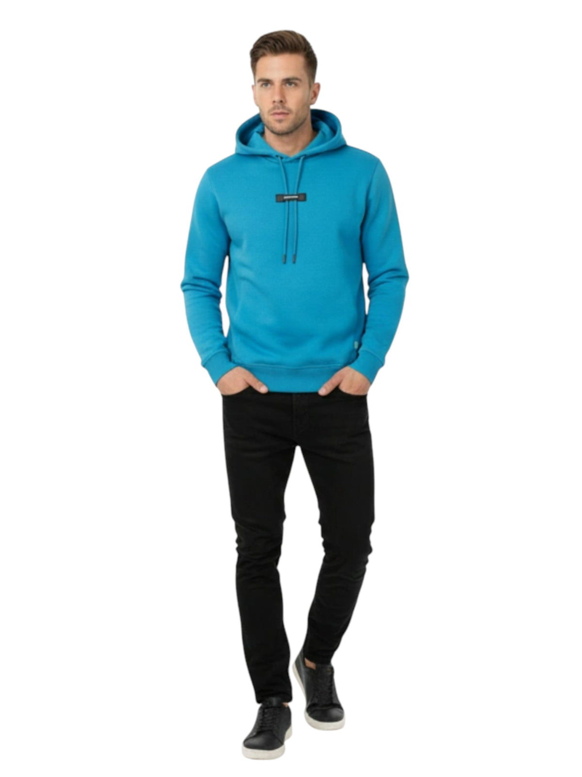 Image for Men's Plain Hoodie,Blue