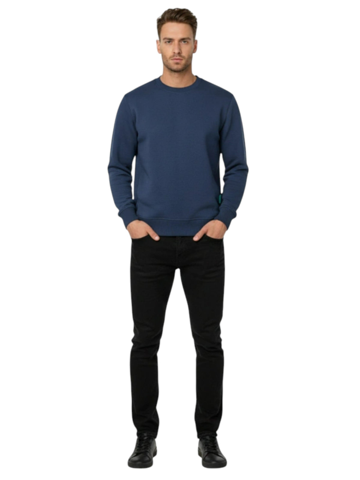 Image for Men's Plain Sweaters,Navy