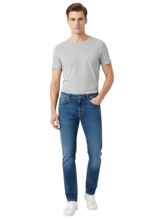 Image for Men's Washed Jeans,Blue