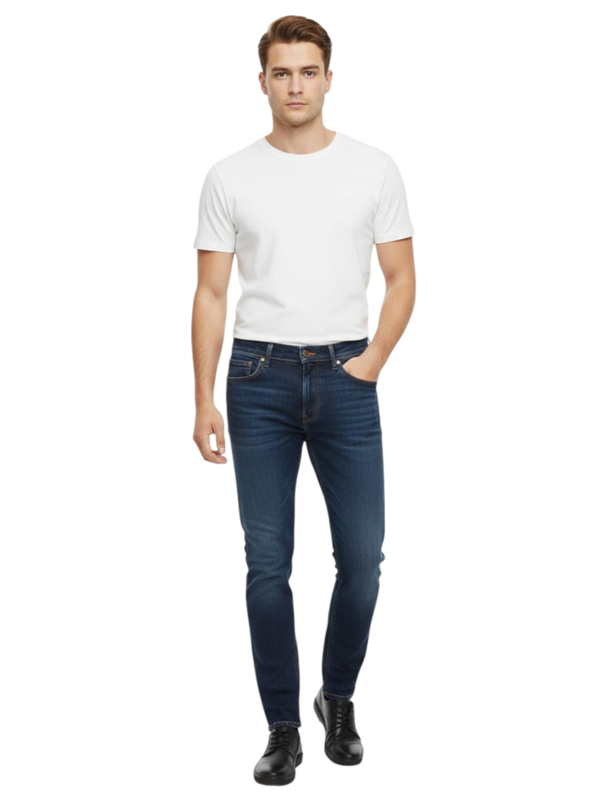 Image for Men's Plain Jeans,Navy