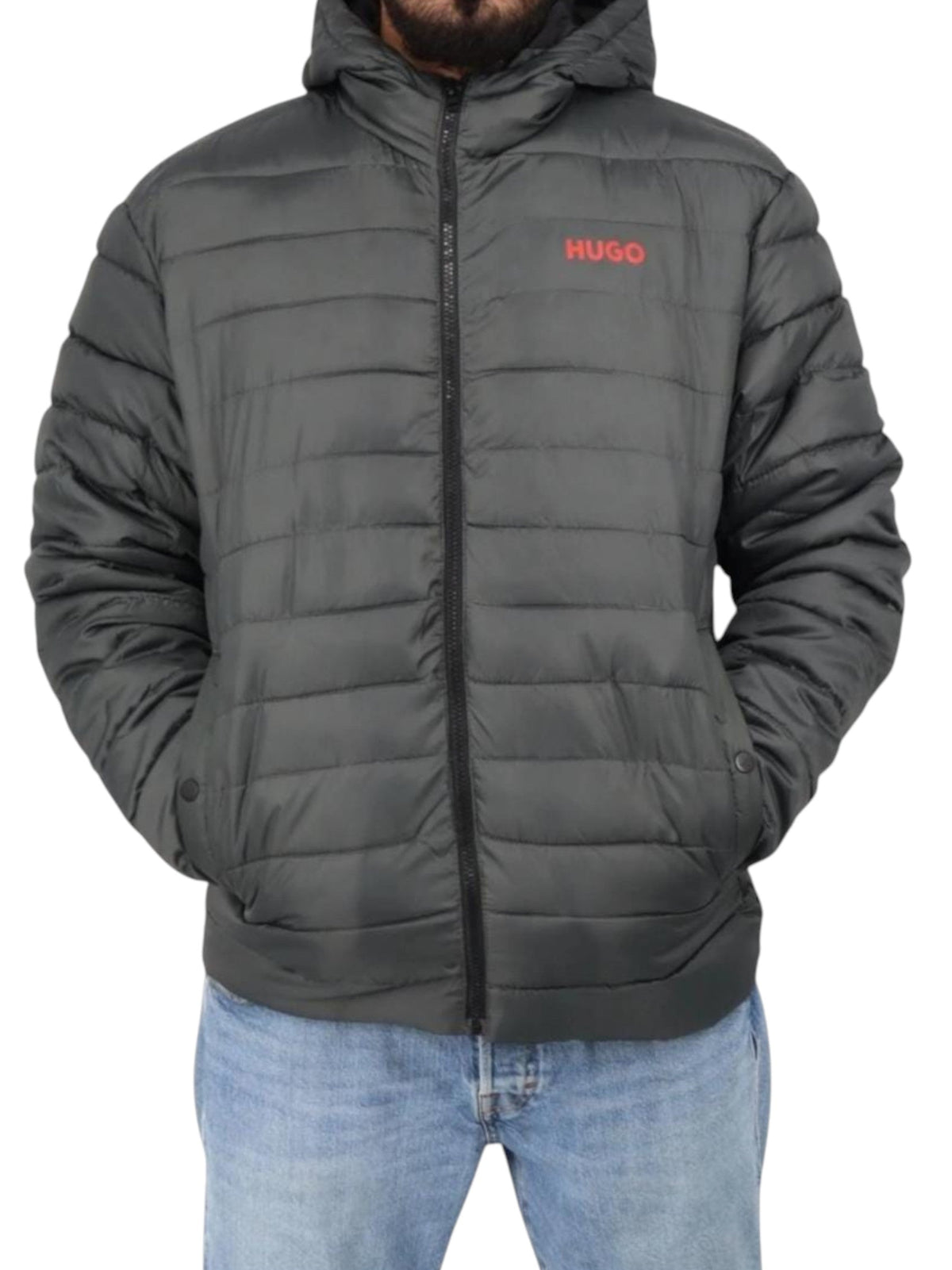 Image for Men's Quilted Jacket,Grey