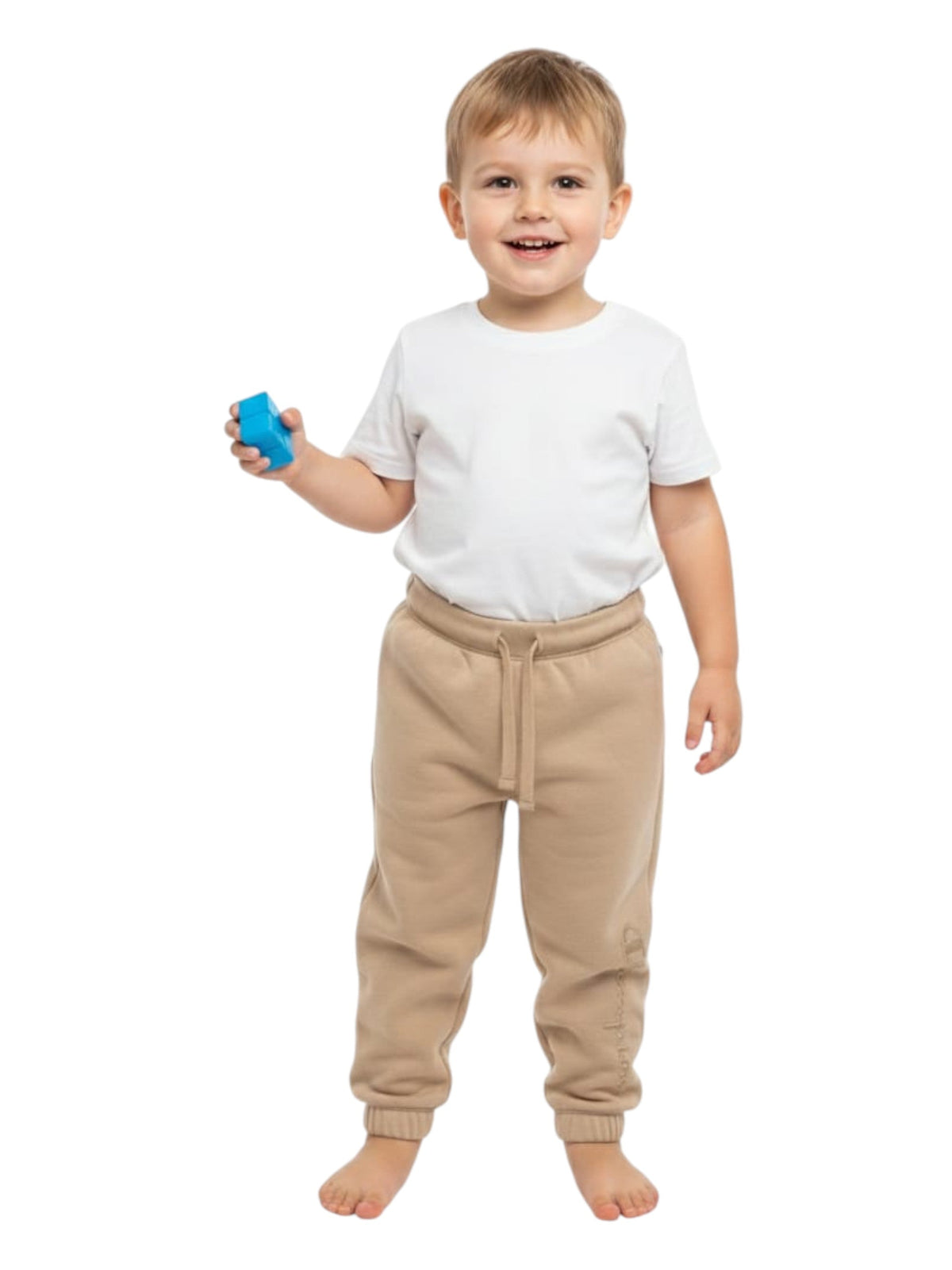 Image for Kids Boy's Brand Logo Printed Pant,Light Beige