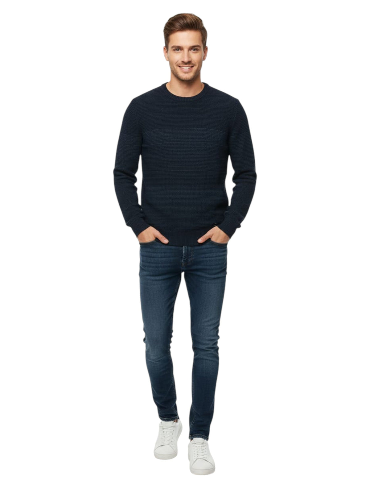 Image for Men's Knitted Sweaters,Navy