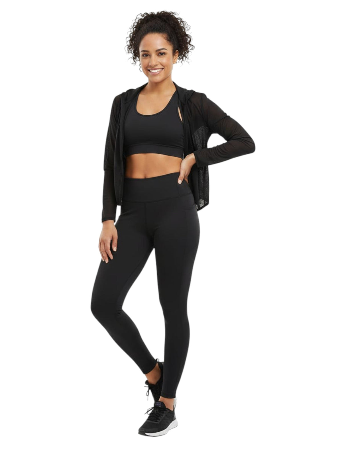 Image for Women's Plain Solid Legging,Black