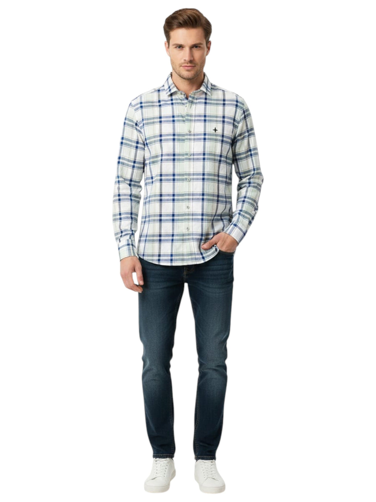 Image for Men's Plaid Dress Shirt,Multi