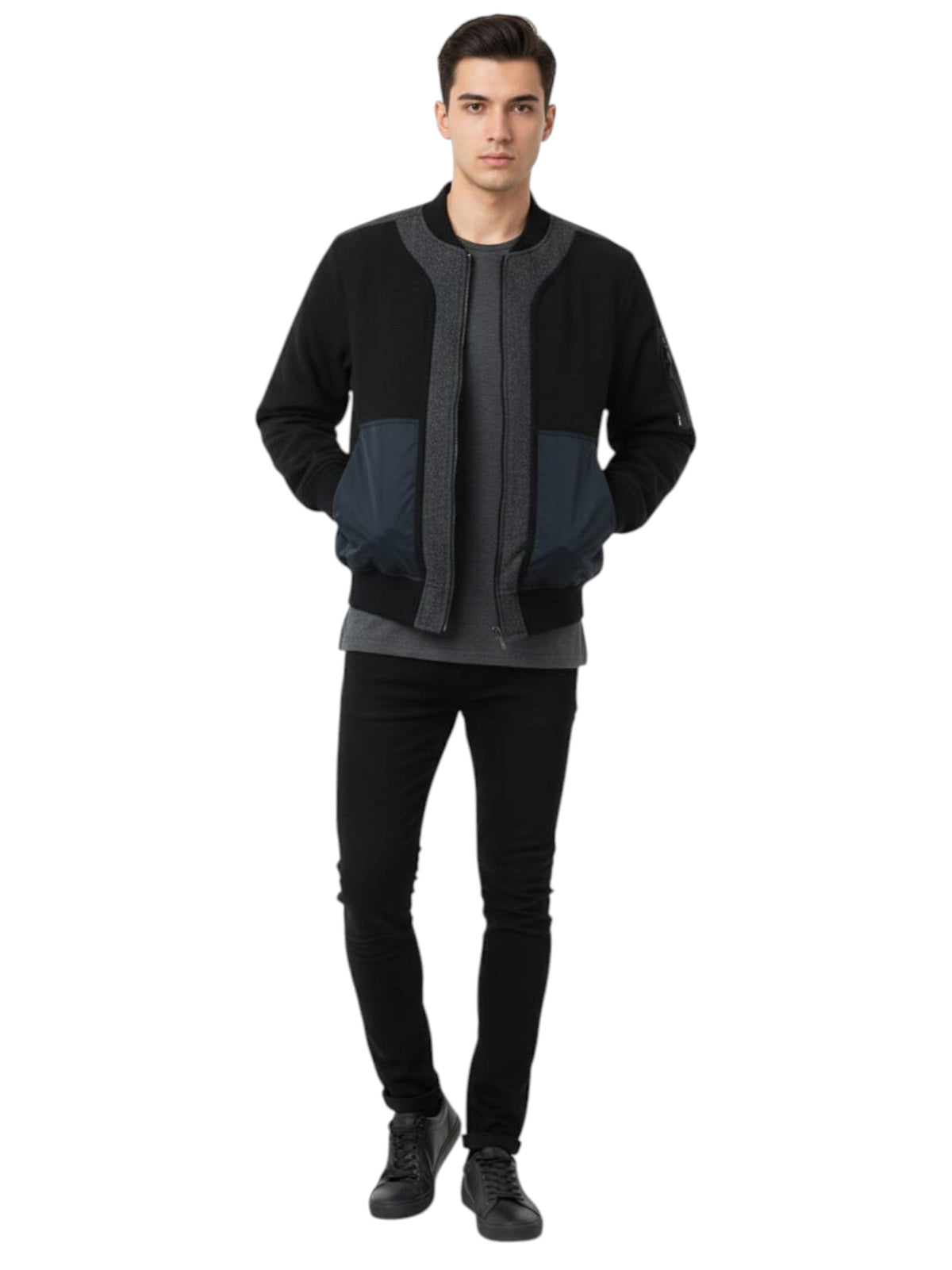 Image for Men's Quilted Jacket,Black