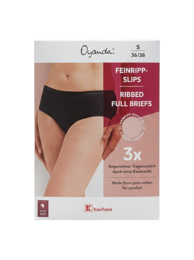 Image for Women's Plain 3Pieces Panties,Black