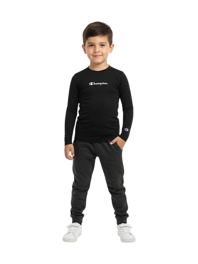 Image for Kids Boy's Brand Logo Printed Sport Top,Black