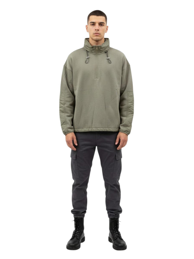 Image for Men's Plain Solid Sweaters,Olive