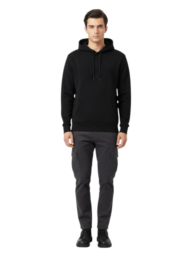 Image for Men's Brand Logo Printed Hoodie,Black