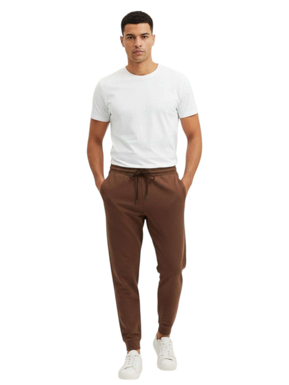 Image for Men's Plain Solid Pant,Brown 