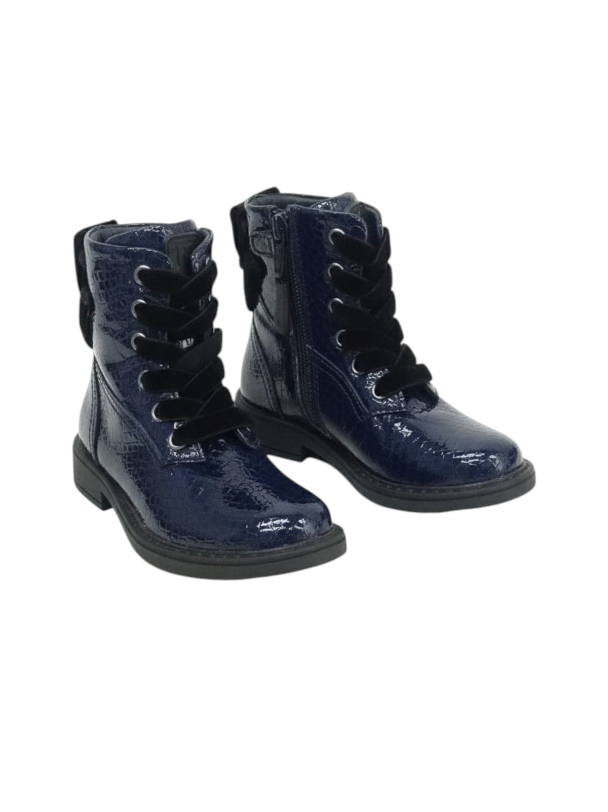 Image for Kids Girl's Textured Ankle Boots,Navy