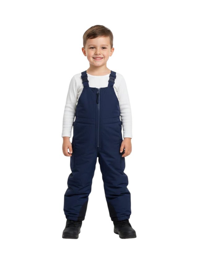 Image for Kid's Boy's Plain Solid WaterProof Ski Suit,Navy