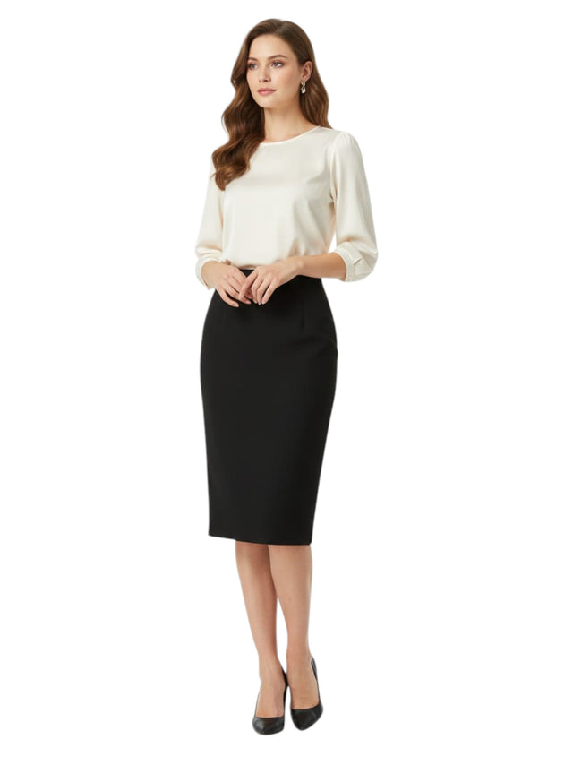 Image for Women's Plain Solid Skirt,Black