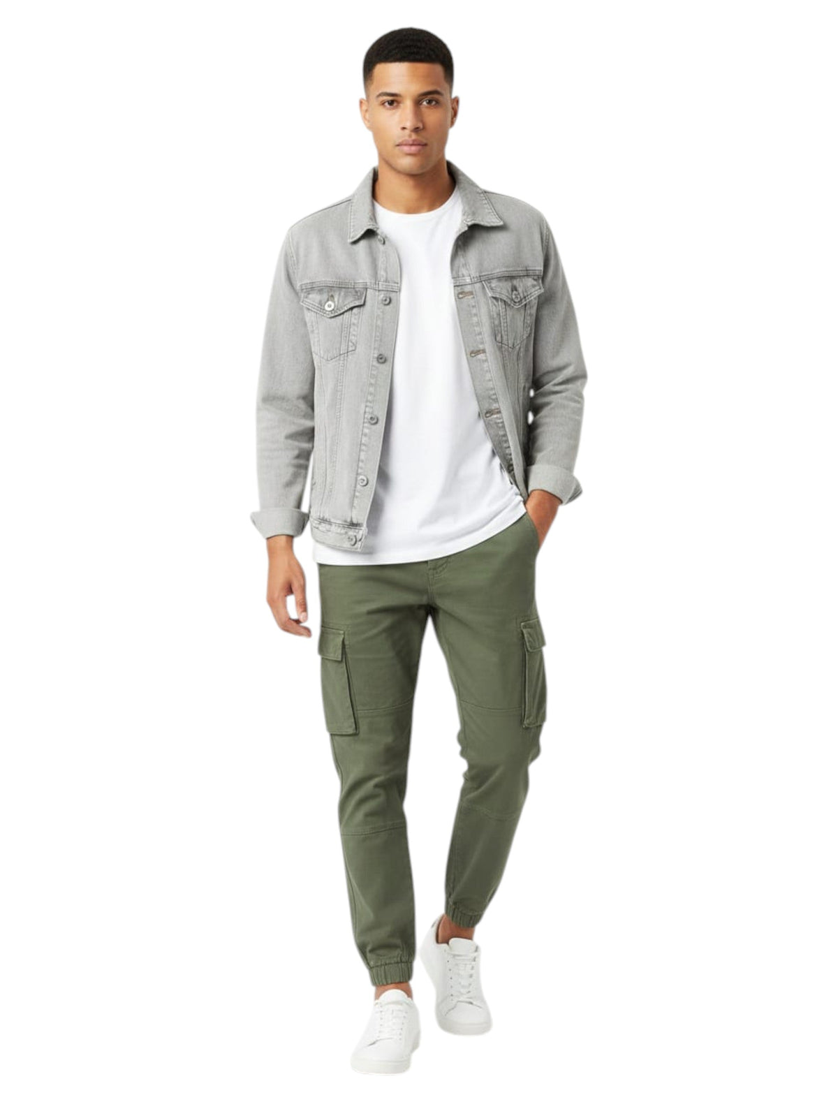 Image for Men's Plain Cargo Pant,Olive