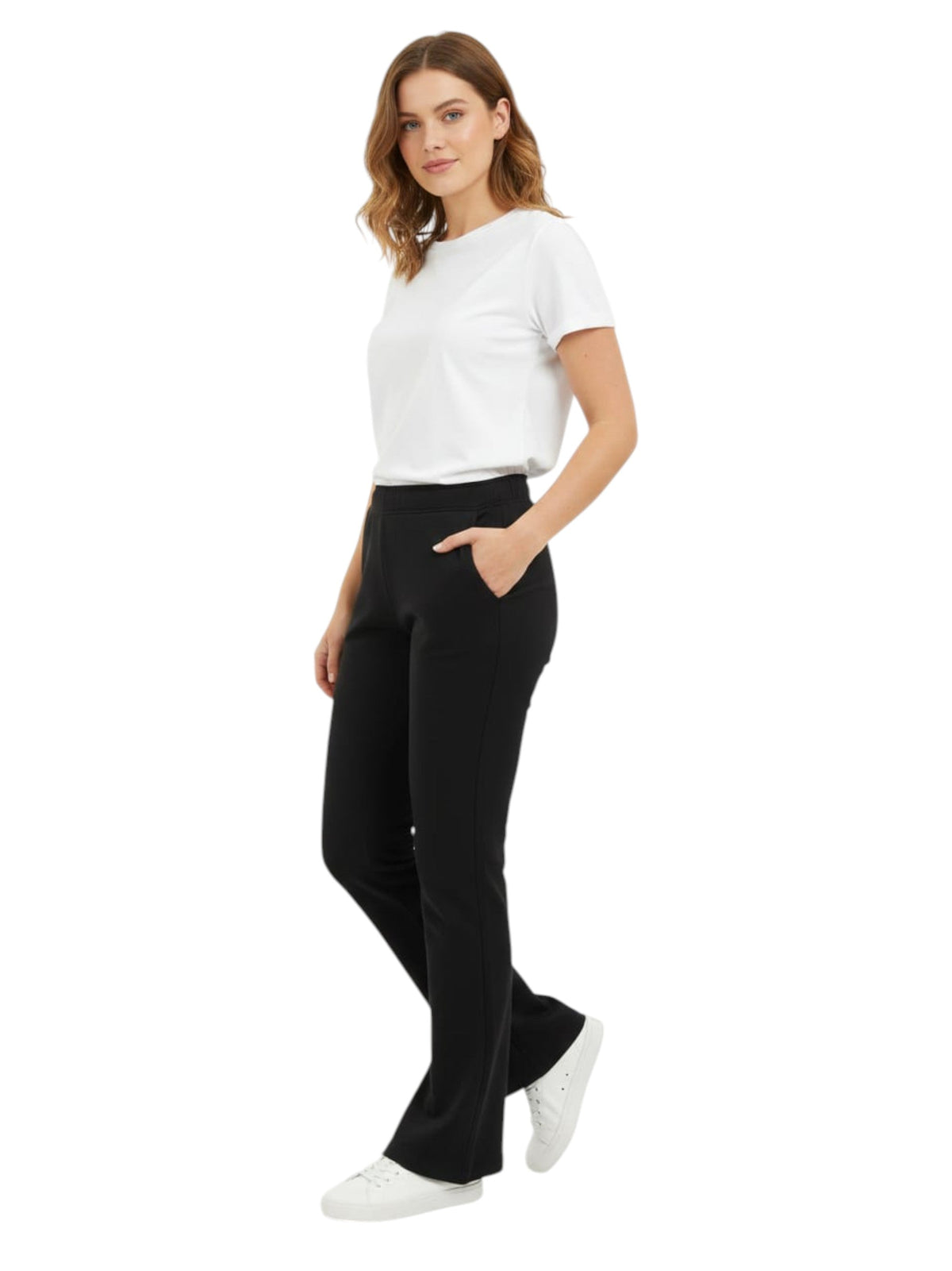 Image for Women's Plain Solid Pant,Black