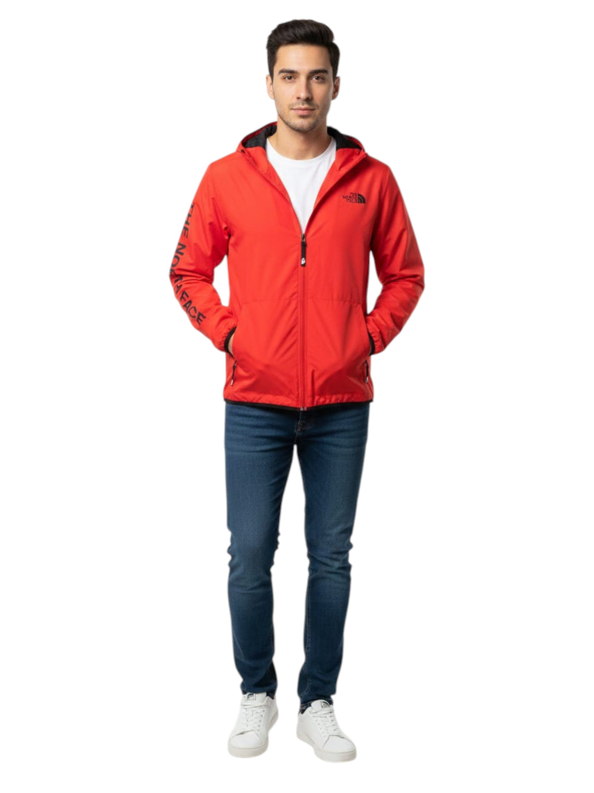 Image for Men's Plain Solid Jacket,Red